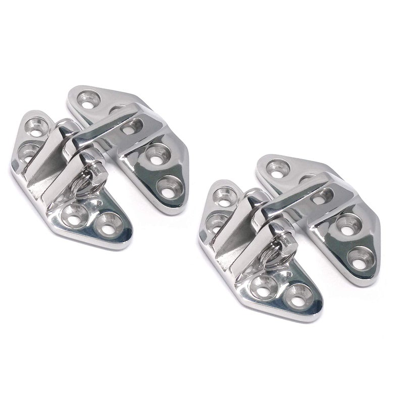 keehui Pair of Heavy Duty Marine Grade 316 Stainless Steel Hatch Hinge 2-3/4" x 2-3/4"for Boat, RV - Image 1
